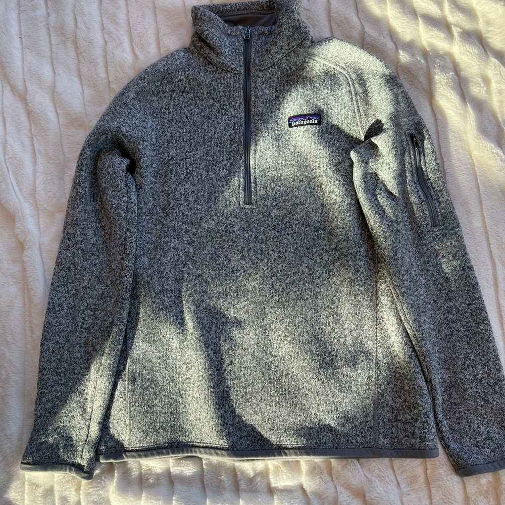 Patagonia Gray Quarter-Zip Fleece Pullover